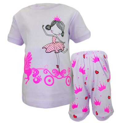 Pijamale pentru fete cu printese